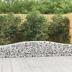 vidaXL Paniers à gabions arqués 7 pcs 400x30x40/60 cm Fer galvanisé