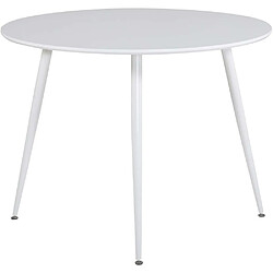 Venture Home Table de repas ronde Plaza 100 cm blanc.