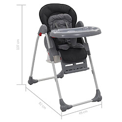 vidaXL Chaise haute pour bébé Gris pas cher