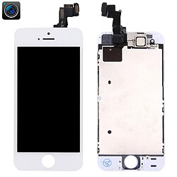 Wewoo Pour iPhone 5s caméra frontale blanc + LCD + cadre + pavé tactile Assembleur de numériseur pièce détachée 4 en 1