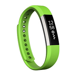 Wewoo Bracelet vert pour Fitbit Alta Montre Oblique Texture Silicone Bracelet, Petite Taille, Longueur: environ 18.5cm 