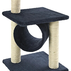 Arbre à chat avec griffoirs,niche pour chat en sisal 65 cm Bleu foncé -MN38346 pas cher