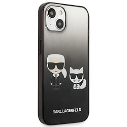 Avis Karl Lagerfeld Gradient Ikonik Karl & Choupette - Coque pour iPhone 13 mini (Noir)