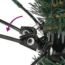 Avis vidaXL Sapin de Noël artificiel avec support Vert 210 cm PVC