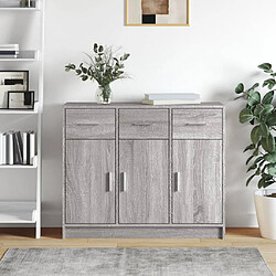 Maison Chic Buffet,Meuble de Rangement,commode pour salon,Cuisine sonoma gris 91x28x75 cm bois d'ingénierie -MN88618