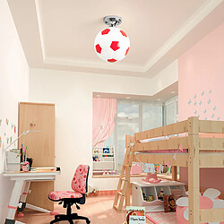 Universal 20cm Football Plafonnier Football LED Plafonnier Intérieur Bar Chambre Enfant Chambre Éclairage Garçon Éclairage Homepage Rouge