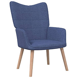 Maison Chic Chaise de relaxation | Fauteuil relax Bleu Tissu -GKD63246