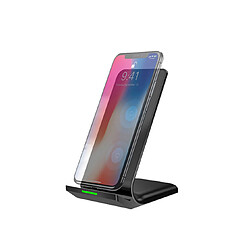 YP Select Support de chargeur sans fil vertical pour Iphone 8 / Xr / Xs Samsung S8 / S9 - Noir