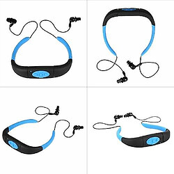 Acheter Universal Lecteur MP3 sport 8Go Super étanche IPX8 casque stéréo sans fil pour la natation et le surf (bleu)