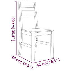 vidaXL Chaises à manger lot de 4 bois d'acacia massif pas cher