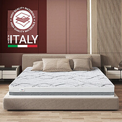 The White Stone Matelas Double 145 x 190 à mémoire de forme| Premium Quality | Hauteur 27 cm | Made in Italy