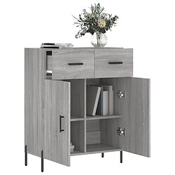 Avis vidaXL Buffet sonoma gris 69,5x34x90 cm bois d'ingénierie