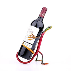 Wewoo Rangement de Cuisine Gecko Porte-Vin Etagère À Vin En Métal Sculpture Pratique Décoration La Maison Intérieur Artisanat 