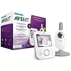 Philips Avent SCD843/26 Babyphone Connecte 3.5" Intérieur Wi-Fi FHSS Adaptative Blanc