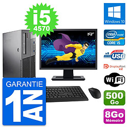 PC Lenovo M93p SFF Ecran 19" Intel i5-4570 RAM 8Go Disque 500Go Windows 10 Wifi - Occasion