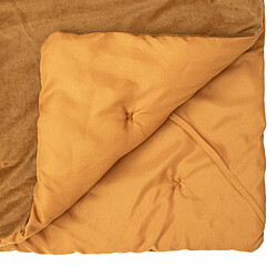 Pegane Dessus de lit en polyester coloris doré - Longueur 260 x Profondeur 240 x Hauteur 4 cm