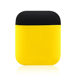 Wewoo Coque Protection Portable Split Bluetooth sans fil écouteur bicolore Boîte de en silicone Sac rangement anti-perte Dropproof pour Apple AirPods (Noir) 