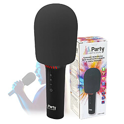 Party Light & Sound Microphone Karaoké KAMIC-STAR - avec Haut-parleur Bluetooth et changeur de voix - Lecteur de micro-carte SD, 4 effets sonores 