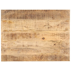 vidaXL Dessus de table Bois de manguier solide 25-27 mm 80x60 cm