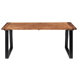 vidaXL Table à manger Bois d'acacia massif 180x90 cm