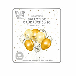 Paris Prix Lot de 10 Ballons Gonflables Fiesta Jaune & Blanc