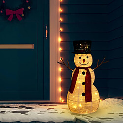 vidaXL Figurine de bonhomme de neige de Noël à LED Tissu 60 cm