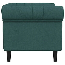 Acheter vidaXL Fauteuil Chesterfield vert foncé tissu