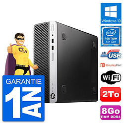 PC HP ProDesk 400 G4 SFF Intel G4400 RAM 8Go Disque Dur 2To Windows 10 Wifi - Occasion