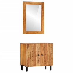 vidaXL Ensemble d'armoires de salle de bain 2 pcs bois massif d'acacia