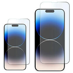 PHONECARE Kit 2 Film Verre Trempé ClearGlass pour Apple iPhone 15 Pro Max - Transparent 