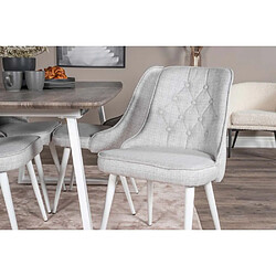 Venture Home Chaise en tissu matelassé Velvet Deluxe (Lot de 2) gris et blanc.