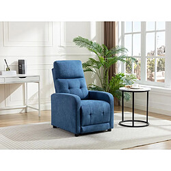 Vente-Unique Fauteuil relax en tissu bleu JARAMILO 