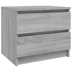 vidaXL Table de chevet Sonoma gris 50x39x43,5 cm Bois d'ingénierie