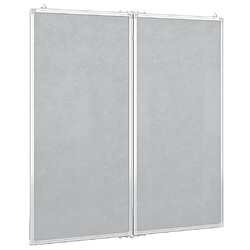 Avis vidaXL Tableau blanc magnétique pliable 100x100x1,7 cm aluminium