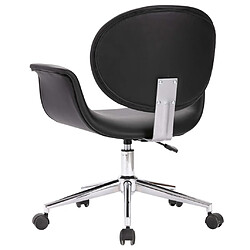 Acheter vidaXL Chaise pivotante à manger Noir Similicuir