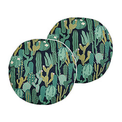 Beliani Lot de 2 coussins de jardin à motif de cactus verts d 40 cm BUSSANA