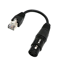 XLR 3 Pin Femêlle À RJ45 Mâle Convertisseur Câble