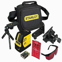 Laser Stanley SCL Croix automatique + Sac de transport, mini trépied, cible - 1-77-320