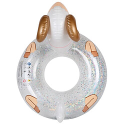 Avis Airmyfun Bouée Gonflable Ronde XXL pour Piscine &amp; Plage Ultra Confort, Flotteur Deluxe - Mouton A Paillettes ø115cm