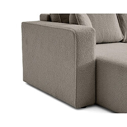 Acheter Bestmobilier Topaze - canapé panoramique en U - 7 places - convertible avec coffre - en tissu bouclette