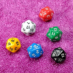 30 Pièces D20 Dés De Jeu Vingt Faces Meurent Pour RPG D & D Six Couleurs Opaques