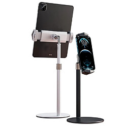 Universal Support de bureau pour tablette iPad Mini 360 Support de réglage multi-angle Filmer Vidéo Live Conférence | Représentant du support téléphonique (noir) 