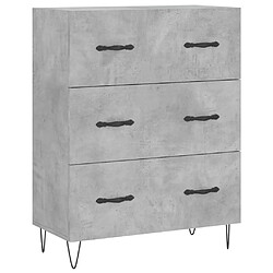 Maison Chic Buffet,Meuble de Rangement,commode pour salon,Cuisine gris béton 69,5x34x90 cm bois d'ingénierie -MN27333