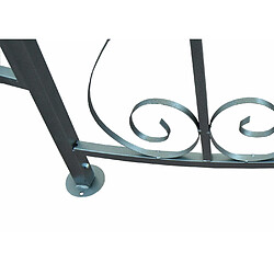 Decoshop26 Pergola pavillon arche de jardin rond tonnelle chapiteau tente de réception cadre en acier robuste Ø 3m gris 04_0004060