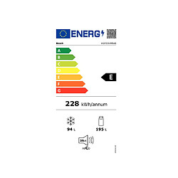 Réfrigérateur combiné 60cm 287l brassé blanc - kgv33vweas - BOSCH