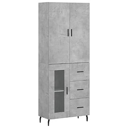 Maison Chic Buffet,Meuble de Rangement,commode pour salon,Cuisine Gris béton 69,5x34x180 cm Bois d'ingénierie -MN17461