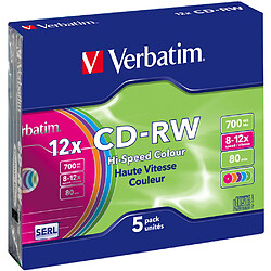 CD-R Verbatim CD-RW Colour 12x