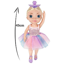 BANALINE Ballerina Dreamer - grande poupée danseuse 45 cm - poupée ballerine musicale qui danse vraiment - pack éco-responsable