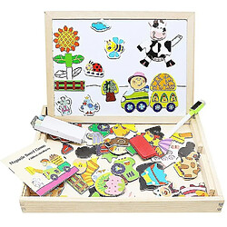 Universal Dessin magnétique puzzle tableau noir en bois jouets 