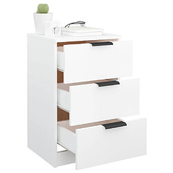 Avis vidaXL Tables de chevet 2 pcs Blanc 40x36x65 cm